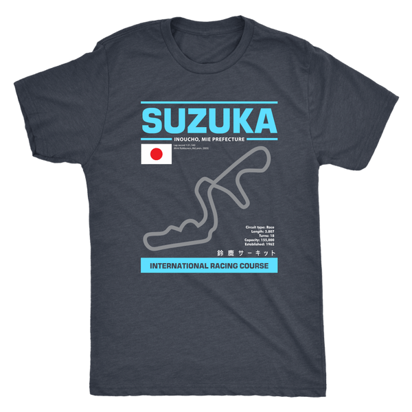 Suzuka International Racing Course Race Track Outline Series T-shirt Ver. 2