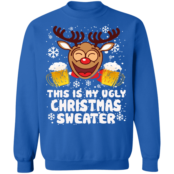 Ugly Christams Sweatshirt Long Sleeve T Shirts Cute Reindeer