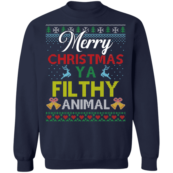 Merry christmas you 2025 filthy animal ugly sweater