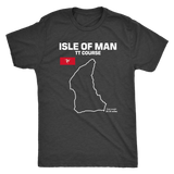 Isle of Man TT Mountain Course Track Outline Series T-shirt and Hoodie