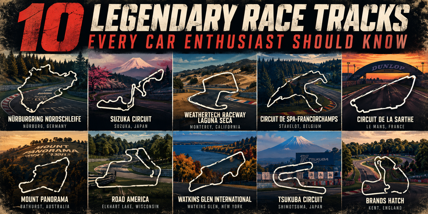 10 Legendary Race Tracks Every Car Enthusiast Should Know