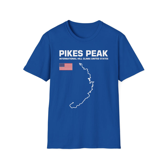 Track Outline Pike's Peak Hill Climb T-shirt (for European Customers ONLY--This product prints and ships from within Germany)