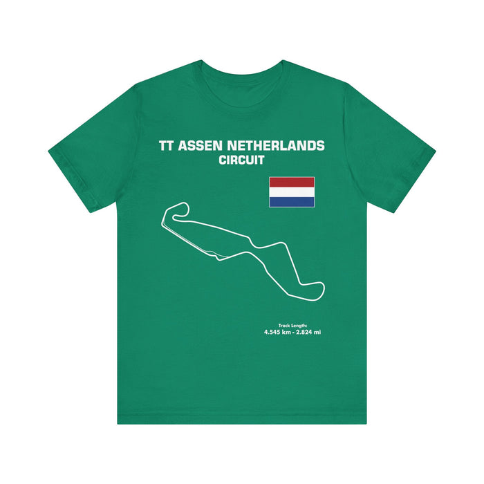 TT Assen Circuit Track Outline t-shirt for European Customers ONLY--Prints and ships from within Europe v2