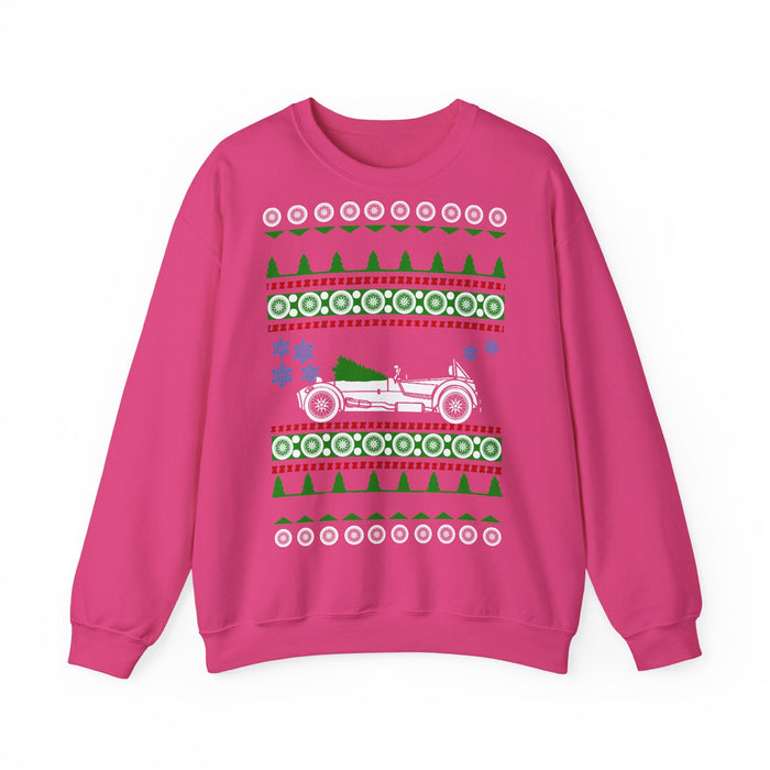 Sports Car like a Super 7 Ugly Christmas Sweater for European Customers ONLY--Prints and ships from Europe