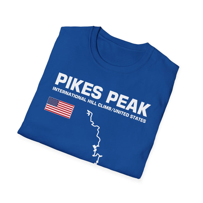 Track Outline Pike's Peak Hill Climb T-shirt (for European Customers ONLY--This product prints and ships from within Germany)