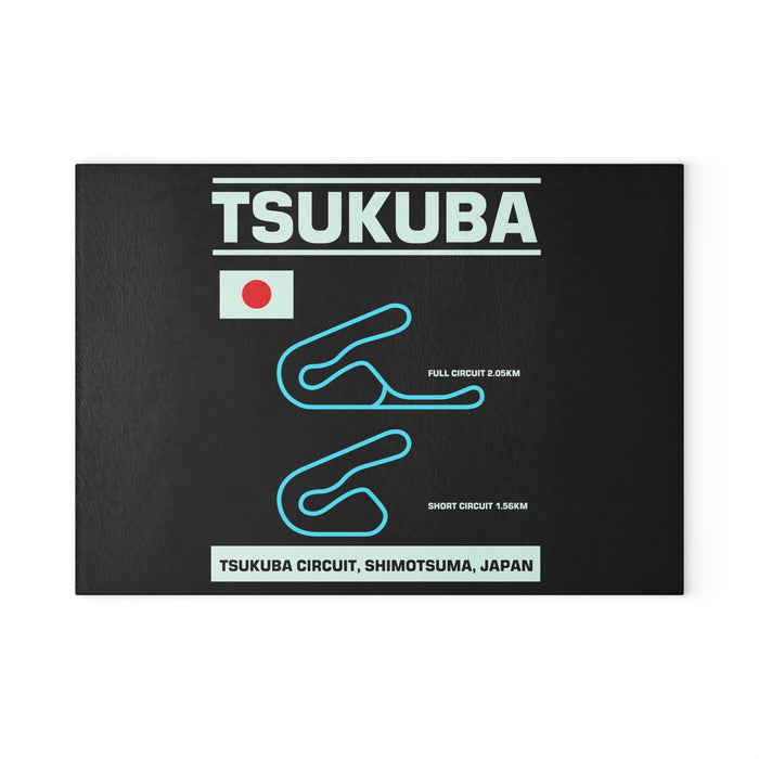 Tsukuba Track Outline Glass Cutting Board