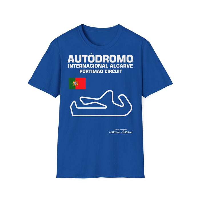 Track Outline Autodromo Internacional Algarve Portimao T-shirt for European Customers ONLY--Prints and ships from within Europe