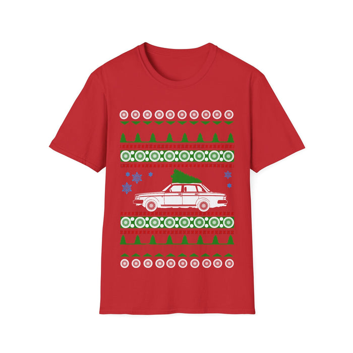 Swedish Car like a 240 Ugly Christmas "sweater" t-shirt