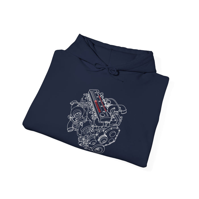 Turbo Diesel Engine Blueprint 5.9L 24 Valve Hoodie for Canadian Customers ONLY---Item prints and ships from within Canada