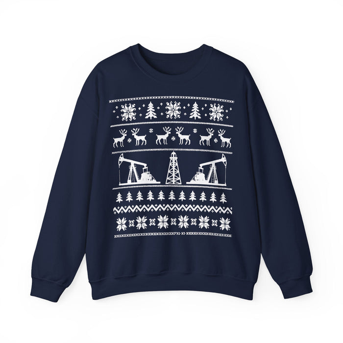 Oil Rig Ugly Christmas Sweater for European Customers ONLY---Prints and ships from with Germany