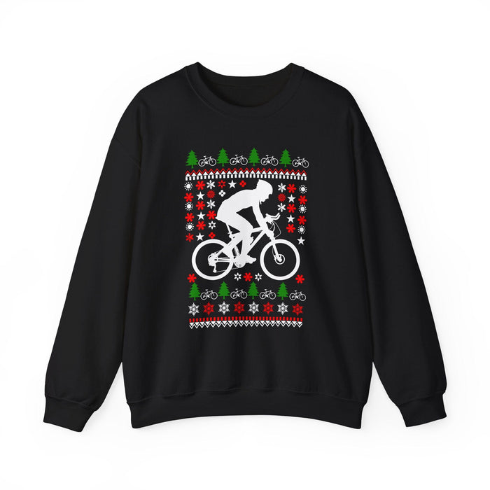 Mountain Biking Ugly Christmas Sweater Sweatshirt for Customers in Canada ONLY---This prints and ships from within Canada