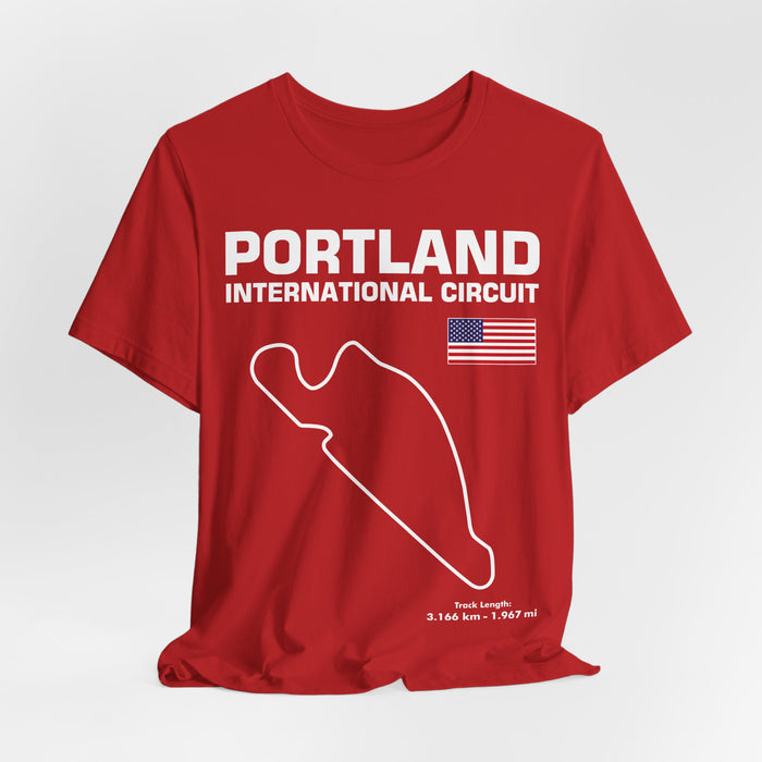Portland International Circuit Track Outline T-shirt