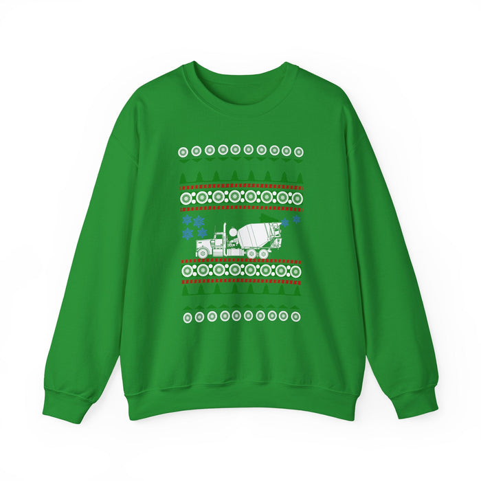 Cement Mixer Truck Ugly Christmas Sweater For Canadian Customers ONLY---Prints and ships from within Canada--more colors
