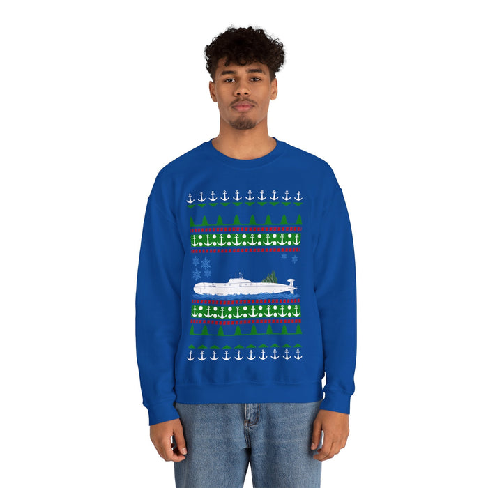 Military Russian Submarine Boat Ugly Christmas Sweater Sweatshirt for UK customers ONLY---Prints and ships from with the UK