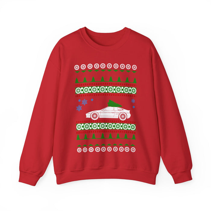 Pontiac Fiero Ugly Christmas Sweater Sweatshirt for Canadian Customers ONLY---PRINTS AND SHIPS FROM WITHIN CANADA