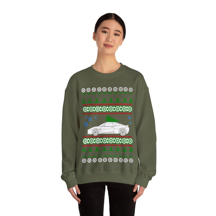 Sports Car like an Evora Ugly Christmas Sweatshirt UK