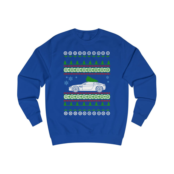 Car like an Aston Martin Vantage Ugly Christmas Sweater Sweatshirt "jumper" for UK customers ONLY---Item prints and ships from within the UK