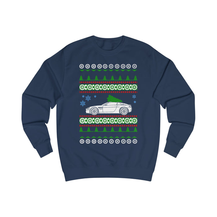 Car like an Aston Martin Vantage Ugly Christmas Sweater Sweatshirt "jumper" for UK customers ONLY---Item prints and ships from within the UK