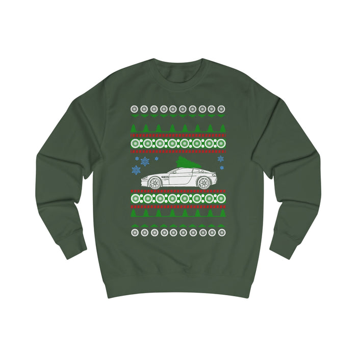 Car like an Aston Martin Vantage Ugly Christmas Sweater Sweatshirt "jumper" for UK customers ONLY---Item prints and ships from within the UK