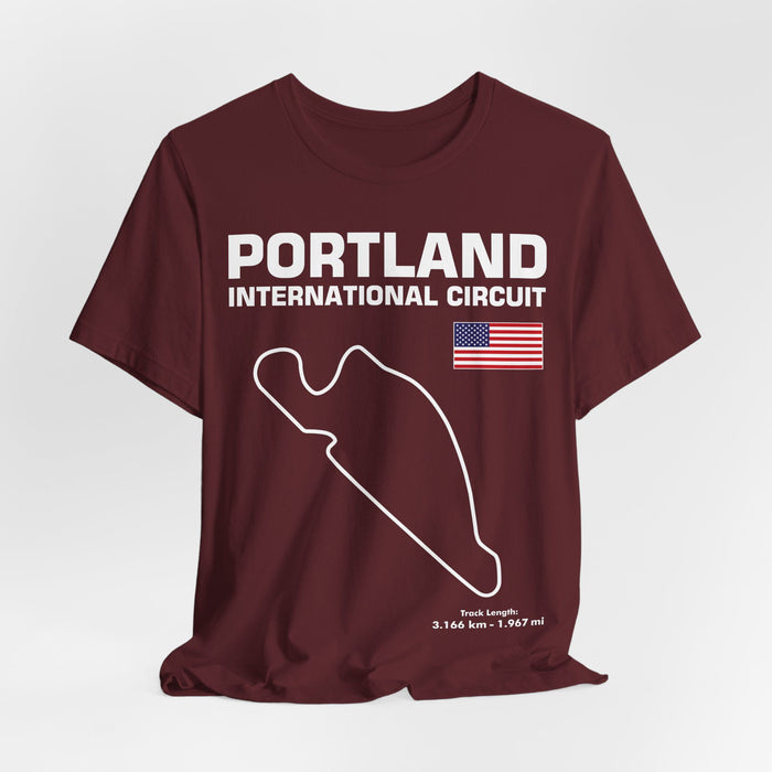 Portland International Circuit Track Outline T-shirt