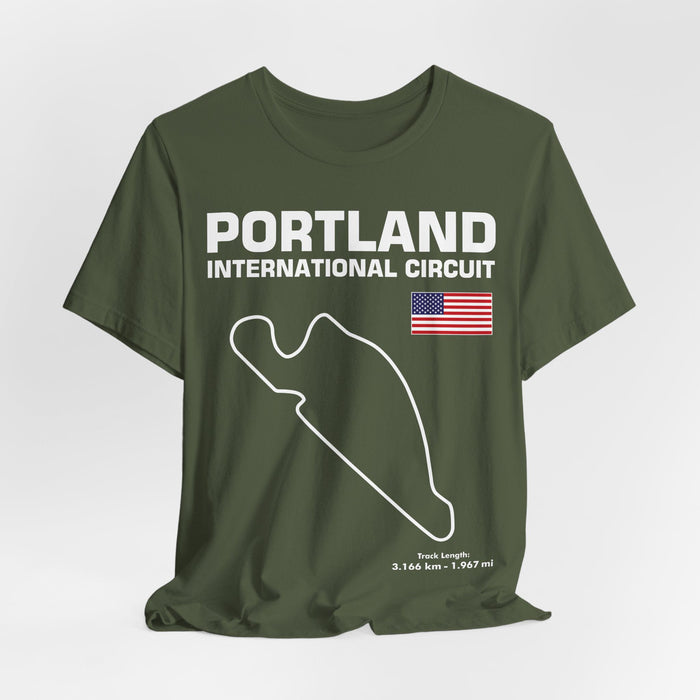 Portland International Circuit Track Outline T-shirt