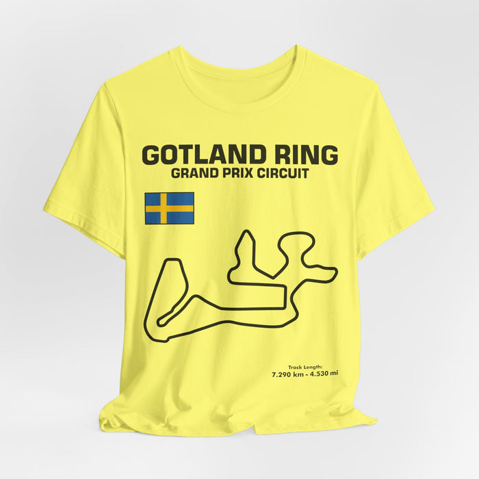 Gotland Grand Prix Circuit Track Outline T-Shirt