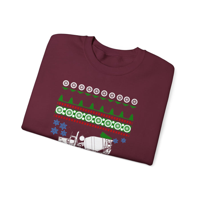 Cement Mixer Truck Ugly Christmas Sweater For Canadian Customers ONLY---Prints and ships from within Canada--more colors