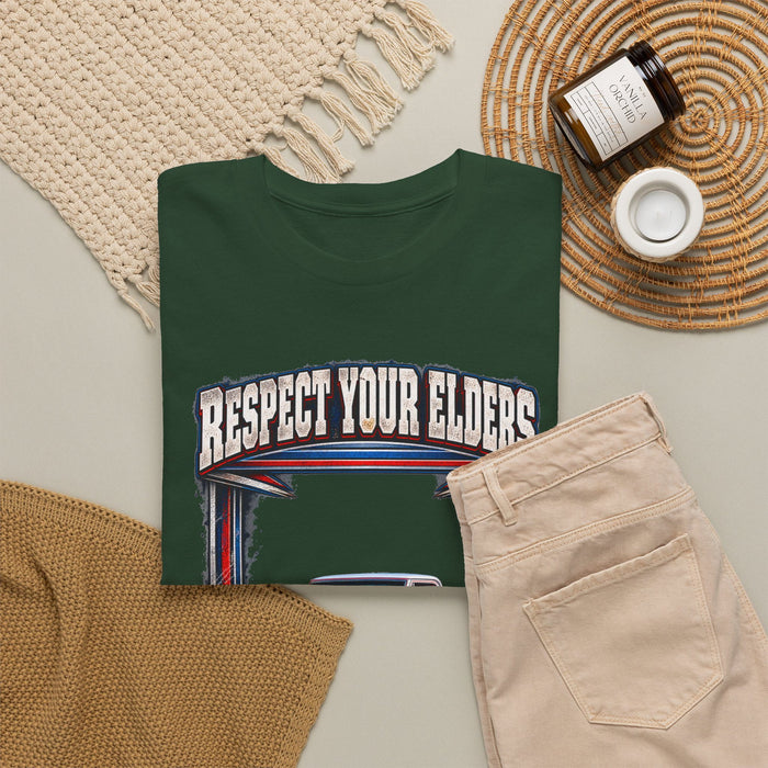 Respect Your Elders Square Body Truck Tee C10 C-10 1972 Cheyenne 4X4