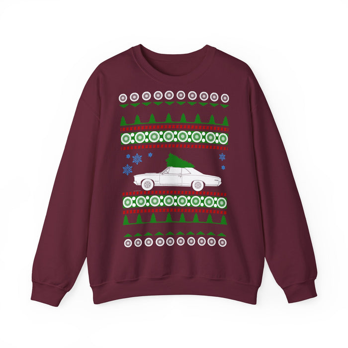 Pontiac GTO Ugly Christmas Sweater Sweatshirt for European Customers ONLY--Item prints and shipped from Germany