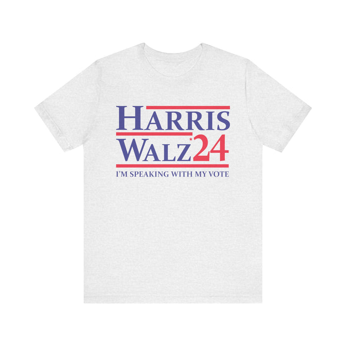 Harris Walz 2024 I'm Speaking With My Vote T-shirt