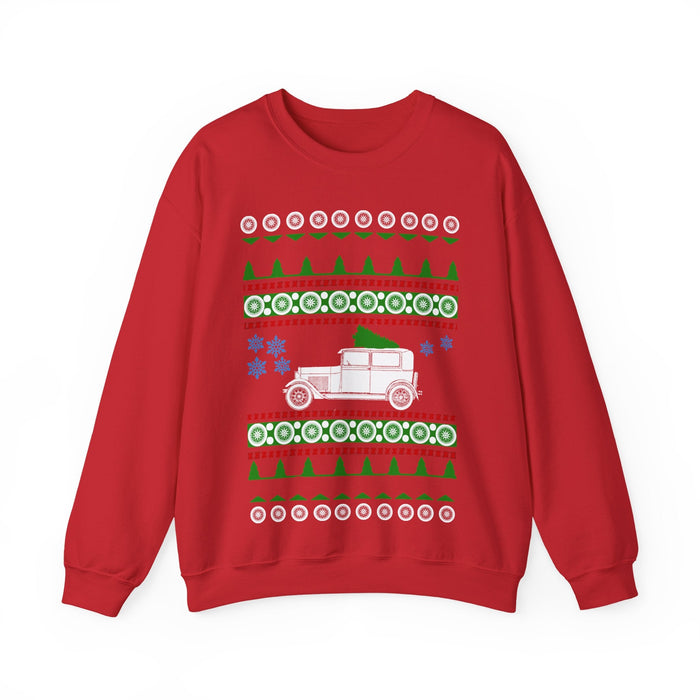 Ford Model A Ugly Christmas Sweater Sweatshirt Jumper for European Customers ONLY--This will print and ship from within Europe