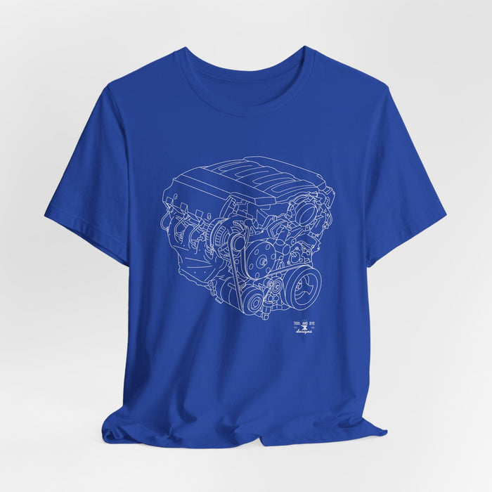V8 Engine Outline T-Shirt — LT1 V8 Tee--for customers in Australia or New Zealand ONLY---Prints and ships from Australia