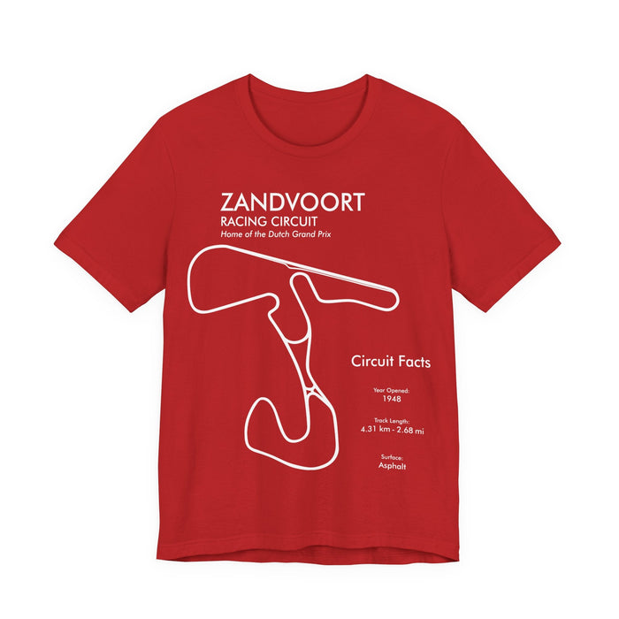Zandvoort Circuit Outline Tee — Race Track Map T-Shirt -- For UK Customers ONLY--Prints and ships from within the UK