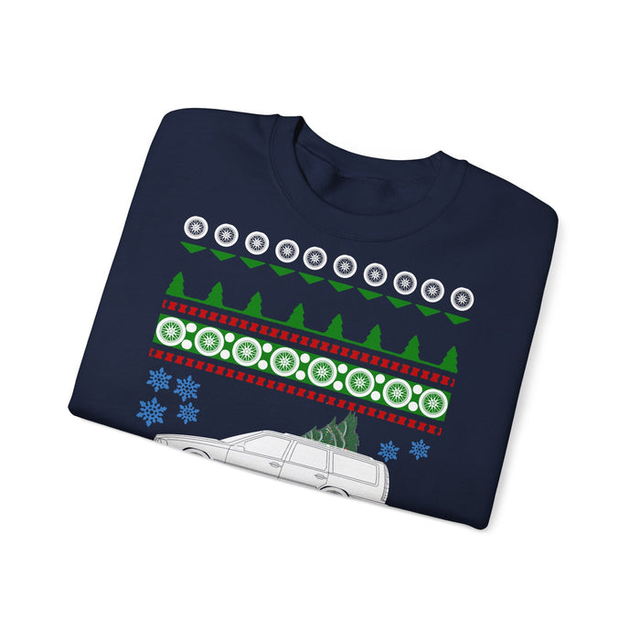 Swedish Wagon like a 1st gen v70R Ugly Christmas Sweater Sweatshirt for European Customers ONLY---This item prints and ships from Germany