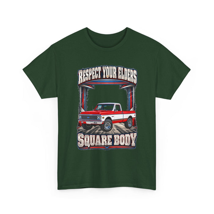Respect Your Elders Square Body Truck Tee C10 C-10 1972 Cheyenne 4X4