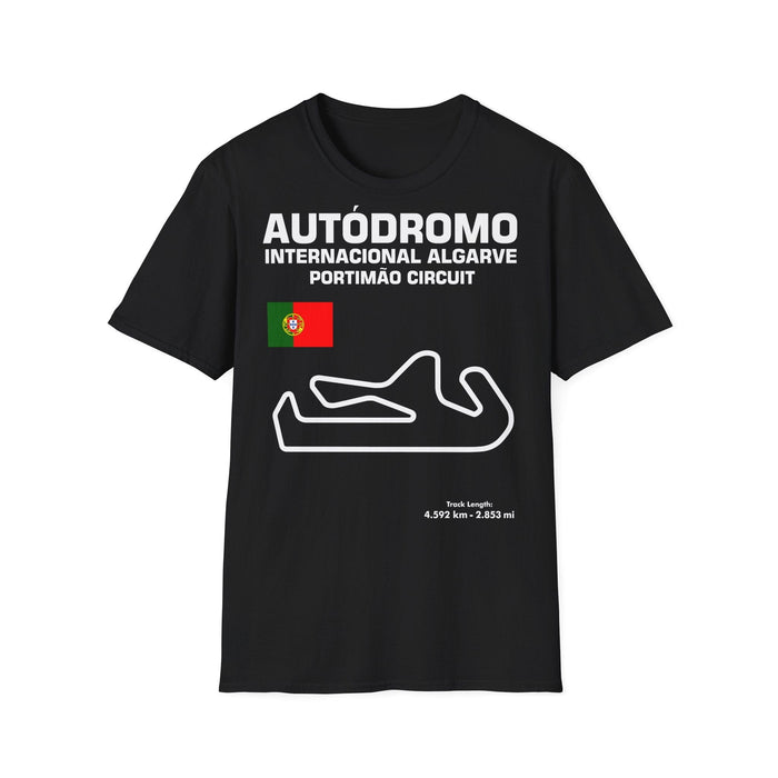Track Outline Autodromo Internacional Algarve Portimao T-shirt for European Customers ONLY--Prints and ships from within Europe
