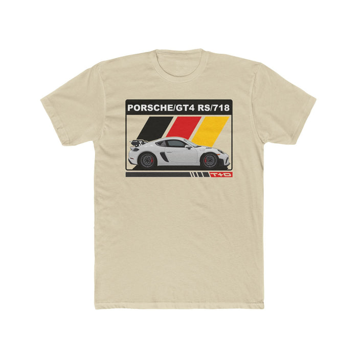 German Flag GT4 RS/718 Graphic Tee — Retro Racing Stripe Sport Car Shirt