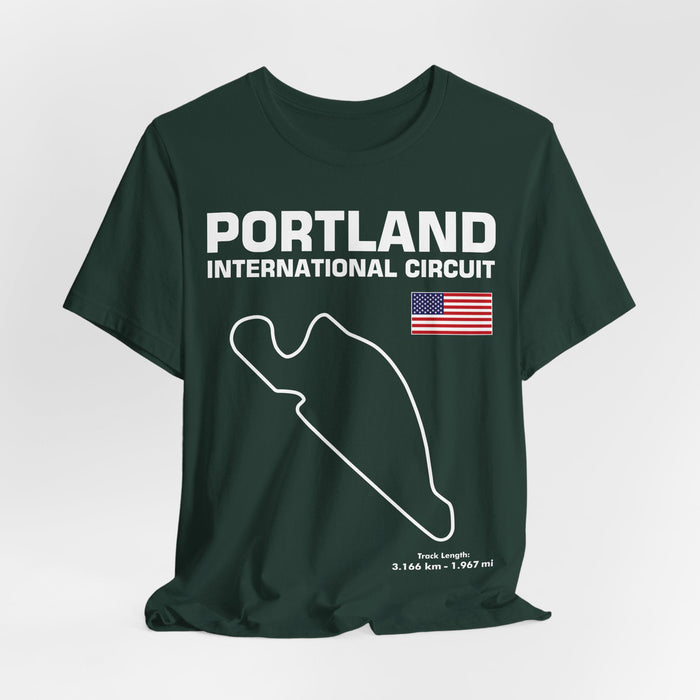 Portland International Circuit Track Outline T-shirt