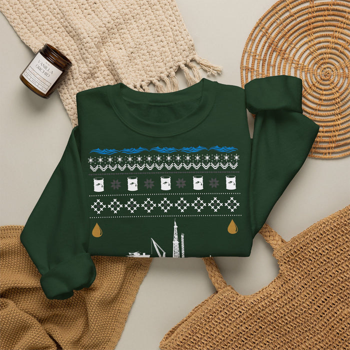 Off Shore Oil Rig Ugly Christmas Sweater for European Customers ONLY---Prints and ships from within Germany