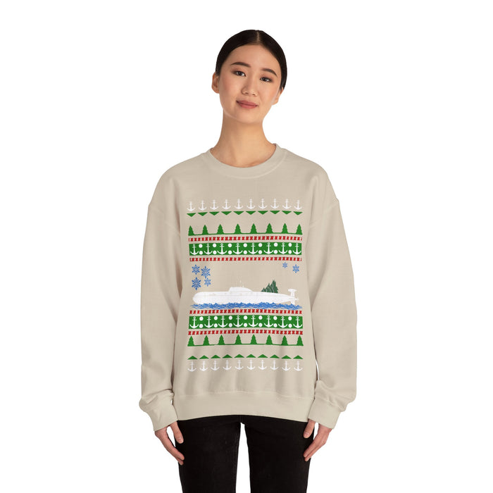Military Russian Submarine Boat Ugly Christmas Sweater Sweatshirt for UK customers ONLY---Prints and ships from with the UK