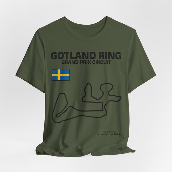 Gotland Grand Prix Circuit Track Outline T-Shirt