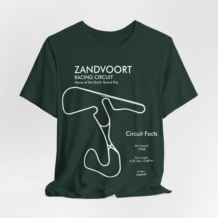 Zandvoort Circuit Outline Tee — Race Track Map T-Shirt -- For UK Customers ONLY--Prints and ships from within the UK