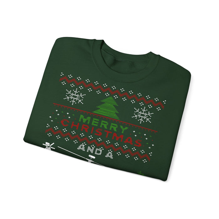Apache Helicopter Ugly Christmas Sweater for European Customers ONLY--Item prints and ships from within Europe