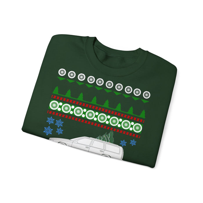 Swedish Wagon like a 1st gen v70R Ugly Christmas Sweater Sweatshirt for European Customers ONLY---This item prints and ships from Germany