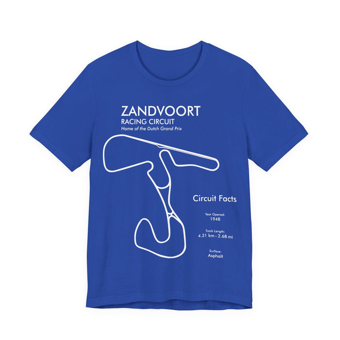 Zandvoort Circuit Outline Tee — Race Track Map T-Shirt -- For UK Customers ONLY--Prints and ships from within the UK