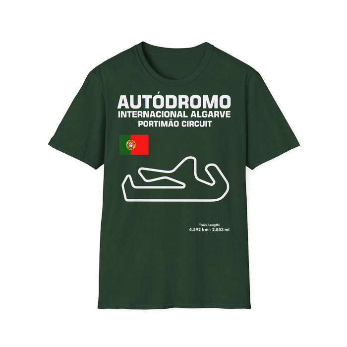 Track Outline Autodromo Internacional Algarve Portimao T-shirt for European Customers ONLY--Prints and ships from within Europe