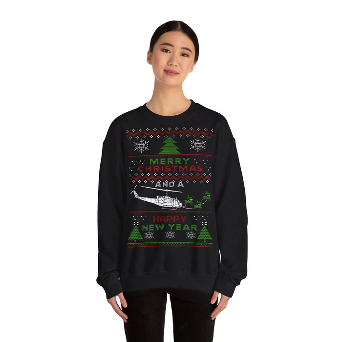 UH1 Iroquois Helicopter ugly christmas sweater for European Customers ONLY---Prints and ships from Germany