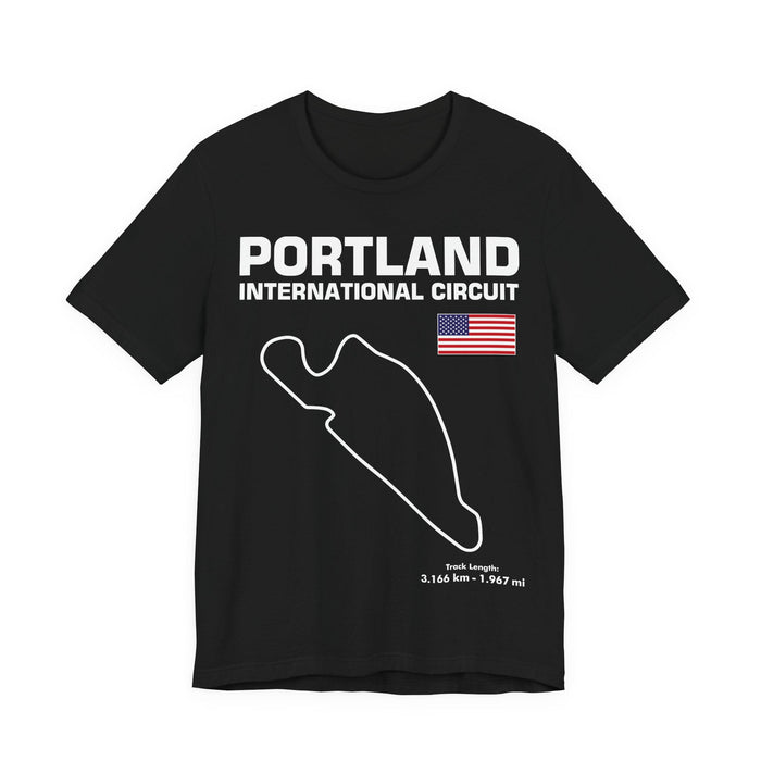 Portland International Circuit Track Outline T-shirt