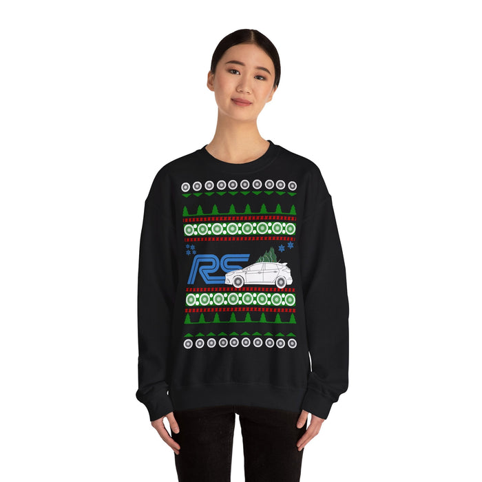 Ford Focus RS 2017+ Ugly Christmas Sweater Sweatshirt for European Customers ONLY---Prints and ships from within Europe
