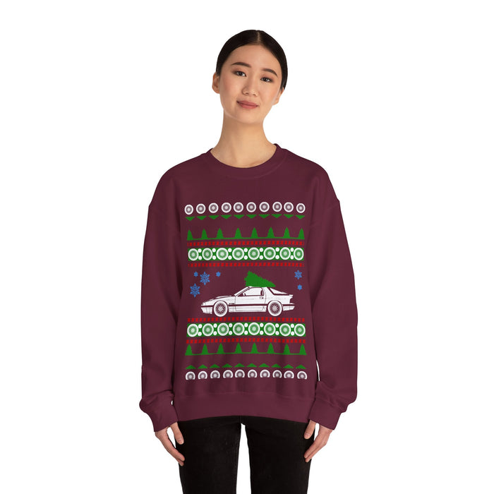 Mazda RX-7 RX7 2nd generation Ugly Christmas Sweater For Australian and New Zealand Customers ONLY---Prints in AUS